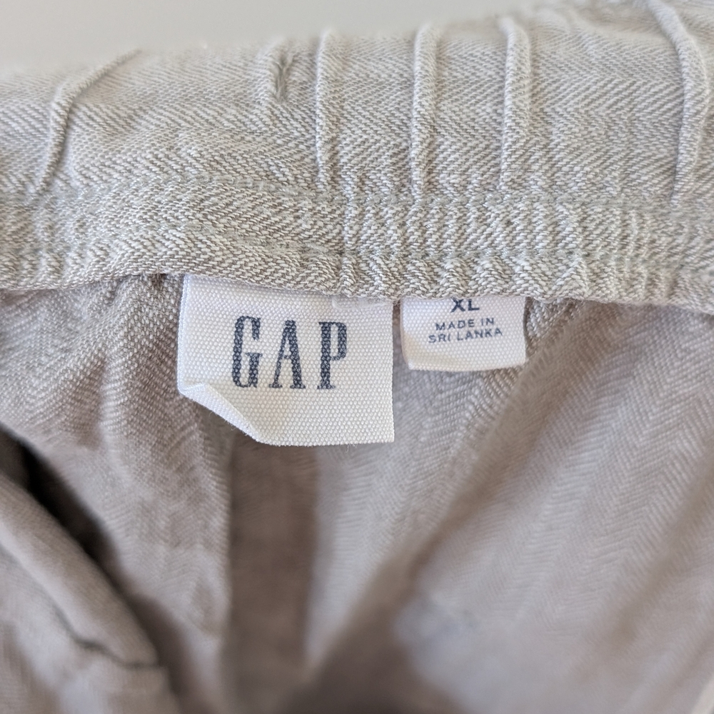 Gap Light Gray Herringbone Pants - image 4